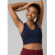 prAna Momento Crop Top - Womens, Maroon/Nautical, Large, 1963231-601-L