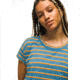 prAna Cozy Up T-Shirt - Womens, High Tide Stripe, L, 1964391-407-L