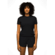 prAna Foundation Rib Tee - Womens, Black Heather, XS, 1970821-001-XS