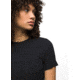 prAna Foundation Rib Tee - Womens, Black Heather, XS, 1970821-001-XS