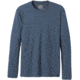 Prana Long Sleeve Crew T-Shirt, Denim Heather, Small, M23181469-DEHT-S