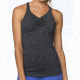 Sabin T-Back Top - Womens-Charcoal Heather-Large