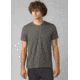 prAna V-Neck T-Shirt, Charcoal Heather, Large, 1965421-003-ST-L