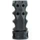 Precision Armament HYPERTAP Ti Muzzle Brake, Titanium-Slim, 6.5mm/.264Cal, 5/8-24, Black, A04814