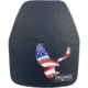 Premier Body Armor STRATIS Armor Plate, Level III, Multi-Curve, Shooters Cut, Black/USA Flag Eagle, 10 x 12 Multi-Curve, STR-9260-FL