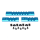 Presma 2 Pcs 3 Slot 1 7 Slot Picatinny Rail Section Kit for M-LOK Style Slots, with Sling Swivel Adapter, Blue, RLMLK1-BL