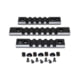 Presma 2 Pcs 5 Slot 1 7 Slot Picatinny Rail Section Kit for M-LOK Style Slots, with Sling Swivel Adapter, Black, RLMLK2
