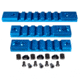 Presma 2 Pcs 5 Slot 1 7 Slot Picatinny Rail Section Kit for M-LOK Style Slots, with Sling Swivel Adapter, Blue, RLMLK2-BL