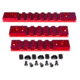 Presma 2 Pcs 5 Slot 1 7 Slot Picatinny Rail Section Kit for M-LOK Style Slots, with Sling Swivel Adapter, Red, RLMLK2-R