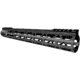 Presma M-LOK Free Float Handguard w/Partial Top Rail, 15 in, Black, UMM38D15-H