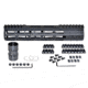 Presma AR-10 LR 308 Super Light M-LOK Series Free Float Handguards with Partial Top Rail, 10in DPMS Low Profile, Black, M38MP/L10