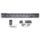 Presma AR-10 LR 308 Super Light M-LOK Series Free Float Handguards with Partial Top Rail, 17in DPMS Low Profile, Black, M38MP/L17