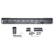 Presma AR-10 LR 308 Super Light M-LOK Series Free Float Handguards with Partial Top Rail, 17in DPMS Low Profile, Black, M38MP/L17