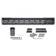 Presma AR-15 Super Light M-LOK Series Free Float Handguards with Partial Top Rail, 15in, Black, MARMP15