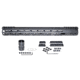 Presma AR-15 Super Light M-LOK Series Free Float Handguards with Partial Top Rail, 17in, Black, MARMP17
