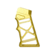 Presma AR Lightweight Skeletonized Rear Pistol Style Grip, Golden, GP26-GD
