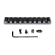 Presma Picatinny Rail Section for M-LOK Style Mounts, 9 Slot, Black, RL-ML9