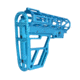 Presma Skeletonized Aluminum 6 Position Stock, Blue, AAST22-BL