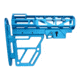 Presma Skeletonized Aluminum 6 Position Stock, Blue, AAST22-BL