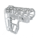Presma Skeletonized Aluminum 6 Position Stock, Silver, AAST22-S