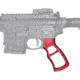 Presma Skeletonized Rear Pistol Grip for AR15, AR-10 LR-308, Red, GP30-R