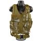 Sniper Tactical Multi Function Molle Plate Vest with Carrier for Bullet Clips/Bullets with Pouch, Camo Tan, ASVT01-TC