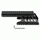 Sniper Tactical Saddle Scope Sight Weaver/Picatinny Rail Mount For Remington 870 Compatible, Black, MRM87