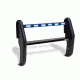 Pro-Gard Industries Black Powder Coated Steel, Standard Push Bumper W/ Intergrated, Two Head, All Blue Led Ions - PB36INT13ION2B