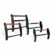 Pro-Gard Industries Black Powder Coated Steel, Standard Push Bumper With Integrated, Two Head, All Red Ions - PB47UINT13ION2R
