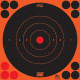 Pro-Shot Pro-Shot Splatter Shot Bullseye Targets Peel And Stick 8 Inch Orange 6 Pack, Orange, 8B-ORNG-6PK