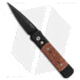 Pro-Tech Knives Godson Automatic Folding Knife, 3.15in, 154CM, Spear Point Blade, Wood, Black/Wood Handle, Lace Redwood Burl, Black/Wood/Black, 7.56 inch, BHQ-23789
