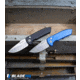 Pro-Tech Knives Les George SBR Automatic Folding Knife, 2.60in, CPM S35VN, Drop Point Blade, Titanium, Bronze/Blue Handle, Bronze/Orange/Peel/Blue/Gray, 6.45 inch, BHQ-185898