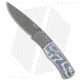 Pro-Tech Knives Magic BR-1 Whiskers Custom Automatic Folding Knife, 3.125in, Damascus, Drop Point Blade, Steel, Gray Handle, Gray/Black, 7.25 inch, BHQ-30313