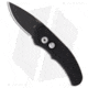 Pro-Tech Knives Runt J4 Automatic Folding Knife, 1.94in, 154CM, Drop Point Blade, Aluminum, Black Handle, Black/Black, 5.27 inch, BHQ-2652