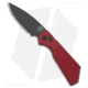 Pro-Tech Knives Strider + PT Automatic Folding Knife, 3.00in, CPM MagnaCut, Drop Point Blade, Aluminum, Red Handle, Standard, Red/Black, 7.00 inch, BHQ-208668