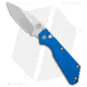 Pro-Tech Knives Strider + SnG Automatic Folding Knife, 3.50in, 154CM, Drop Point Blade, Aluminum, Blue Handle, Solid, Blue/Gray, 8.125 inch, BHQ-105835