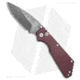 Pro-Tech Knives Strider + SnG Automatic Folding Knife, 3.50in, Damascus, Drop Point Blade, Aluminum, Micarta, Red Handle, Smooth Burgundy, Red/Black, 8.25 inch, BHQ-115718