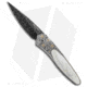 Pro-Tech Knives Ultimate Custom Newport Automatic Folding Knife, 3.00in, Damascus, Spear Point Blade, Mother of Pearl, Gray/White Handle, Lip Pearl/Gold, Gray/White/Black, 7.125 inch, BHQ-19864