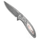 Pro-Tech Pro-Tech Custom Cambria Knife Steel + Black Lip Pearl Inlay 3.5" Damascus, Black/Gray, Damascus, adult, BHQ-221608
