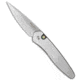 Pro-Tech Knives Custom Steel Newport Automatic Folding Knife, 3.00in, CPM S35VN, Spear Point Blade, Stainless Steel, Black/Gray Handle, Black/Gray/Gray, 7.125 inch, BHQ-30807