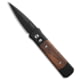 Pro-Tech Knives Godson Automatic Folding Knife, 3.15in, 154CM, Spear Point Blade, Aluminum, Wood, Black/Wood Handle, Bocote Wood, Black/Wood/Black, 7.56 inch, BHQ-214292