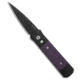 Pro-Tech Knives Godson Automatic Folding Knife, 3.15in, 154CM, Spear Point Blade, Aluminum, G-10, Black/Purple Handle, Purple G-10 Inlay, Black/Purple/Black, 7.56 inch, BHQ-199927