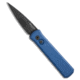 Pro-Tech Knives Godson Automatic Folding Knife, 3.15in, 154CM, Spear Point Blade, Aluminum, Blue Handle, Tactical, Blue/Black, 7.56 inch, BHQ-68055