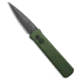 Pro-Tech Knives Godson Automatic Folding Knife, 3.15in, 154CM, Spear Point Blade, Aluminum, Green Handle, Green/Black, 7.56 inch, BHQ-222751