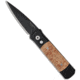 Pro-Tech Knives Godson Automatic Folding Knife, 3.15in, 154CM, Spear Point Blade, Maple, Black/Wood Handle, Maple Burl, Black/Wood/Black, 7.56 inch, BHQ-3999