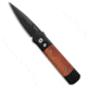 Pro-Tech Knives Godson Automatic Folding Knife, 3.15in, 154CM, Spear Point Blade, Aluminum, Wood, Black Handle, Ironbark Eucalyptus, Black/Black, 7.56 inch, BHQ-201777