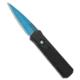 Pro-Tech Knives Godson Automatic Folding Knife, 3.15in, 154CM, Spear Point Blade, Aluminum, Black Handle, Tactical, Black/Blue, 7.56 inch, BHQ-176165