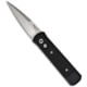Pro-Tech Knives Godson Automatic Folding Knife, 3.15in, 154CM, Spear Point Blade, G-10, Black Handle, Satin Plain, Black/Gray, 7.56 inch, BHQ-0623