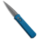 Pro-Tech Knives Godson Automatic Folding Knife, 3.15in, 154CM, Spear Point Blade, Aluminum, Blue Handle, Bead Blast, Blue/Gray, 7.56 inch, BHQ-92802