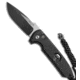Pro-Tech Knives Les George Limited Rockeye Skull Automatic Folding Knife, 3.375in, D2, Drop Point Blade, Aluminum, Black Handle, Black/Black, 8.375 inch, BHQ-51234